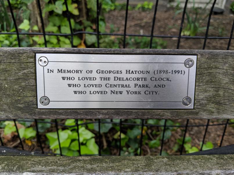 I saw this bench in Central Park