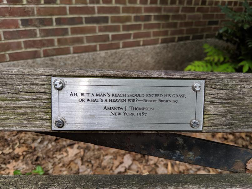 I saw this bench in Central Park