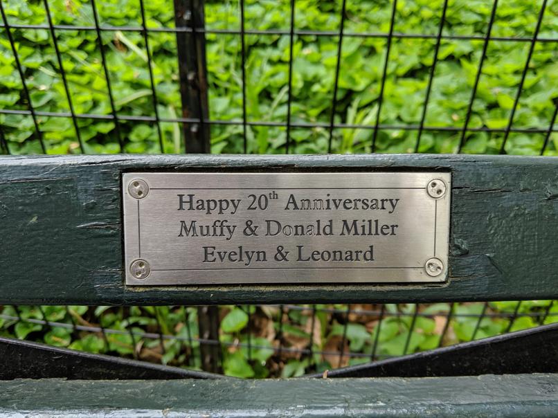 I saw this bench in Central Park