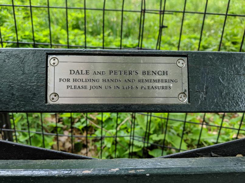 I saw this bench in Central Park