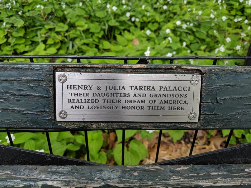 I saw this bench in Central Park