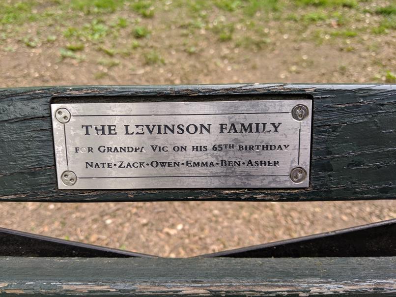 I saw this bench in Central Park