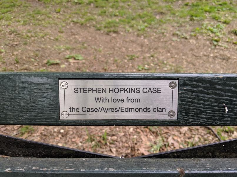 I saw this bench in Central Park