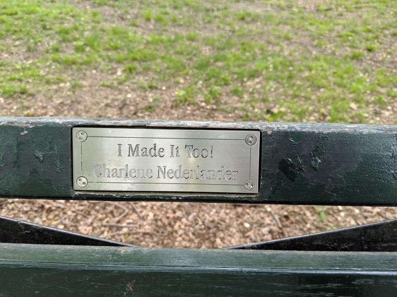 I saw this bench in Central Park