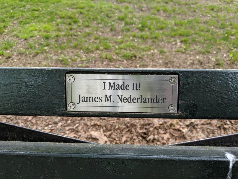 I saw this bench in Central Park