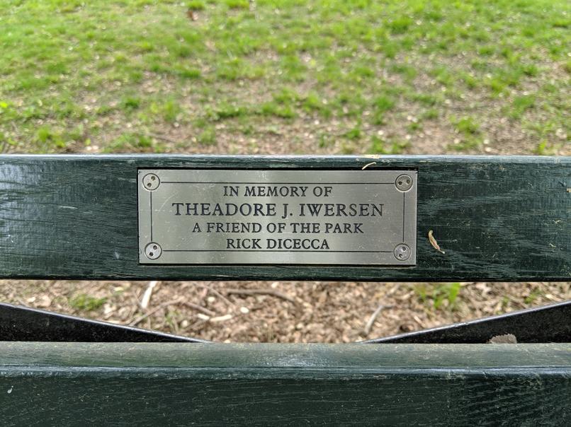 I saw this bench in Central Park