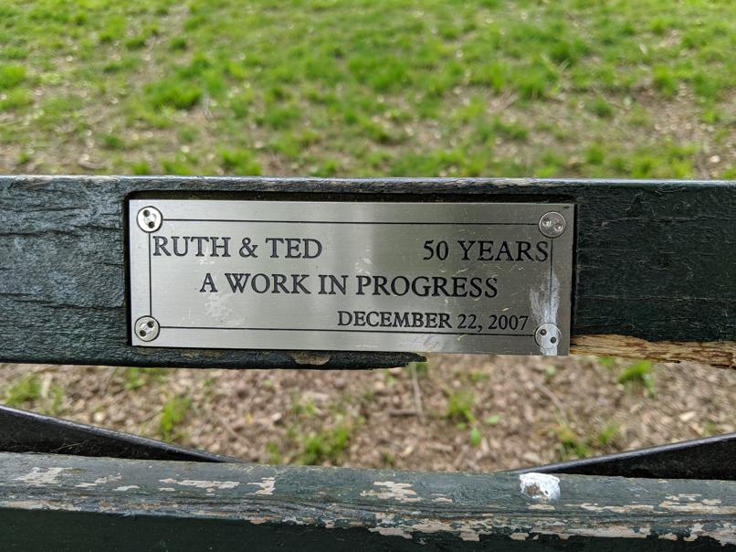 I saw this bench in Central Park