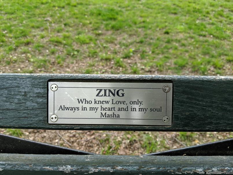 I saw this bench in Central Park