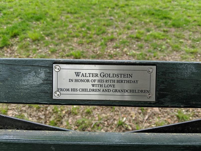 I saw this bench in Central Park