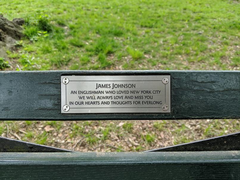 I saw this bench in Central Park