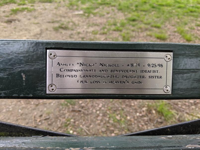 I saw this bench in Central Park