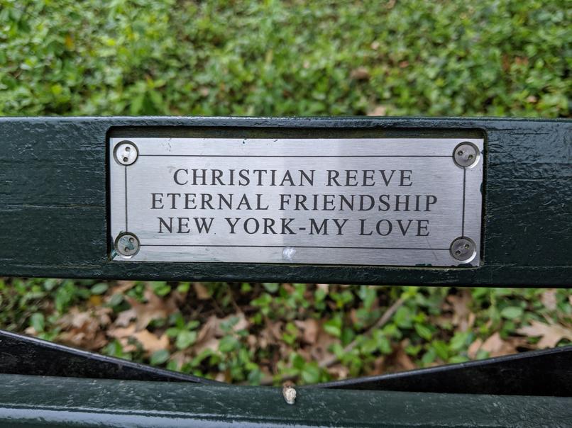 I saw this bench in Central Park