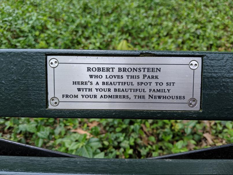 I saw this bench in Central Park