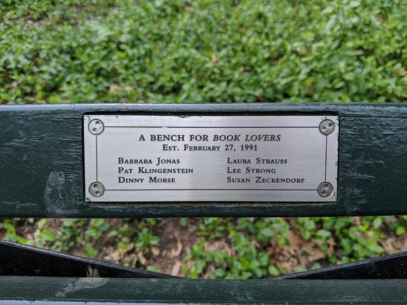 I saw this bench in Central Park