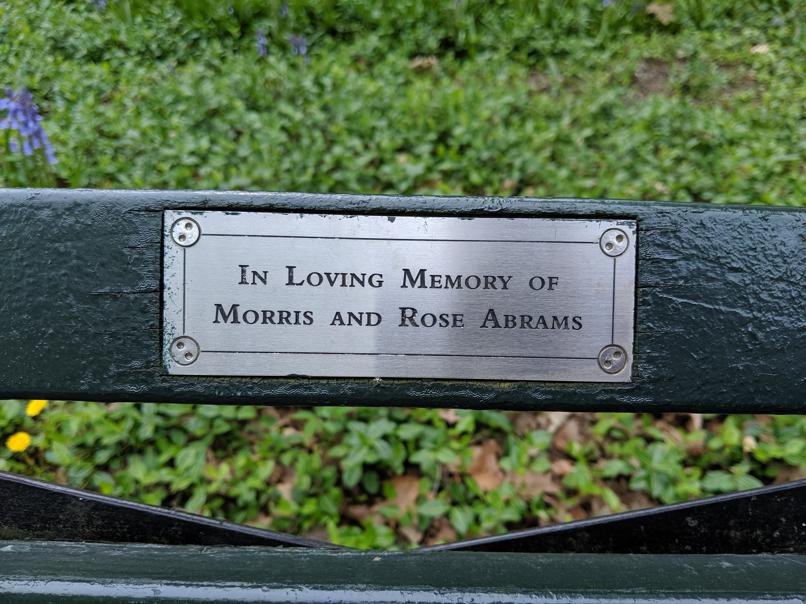 I saw this bench in Central Park