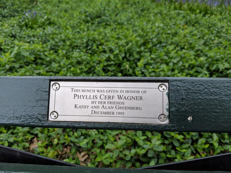 I saw this bench in Central Park