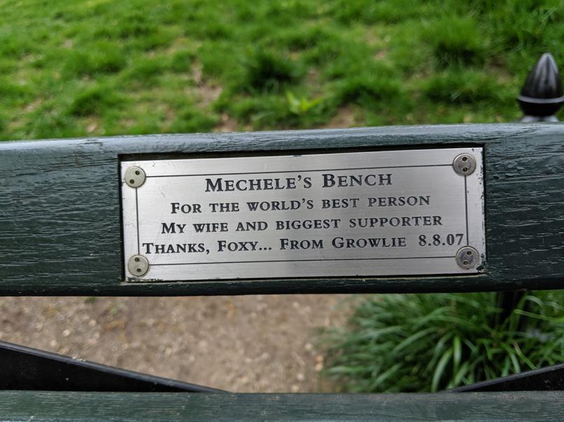 I saw this bench in Central Park