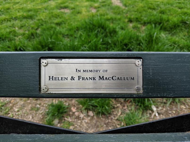 I saw this bench in Central Park