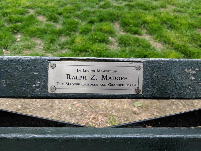 I saw this bench in Central Park