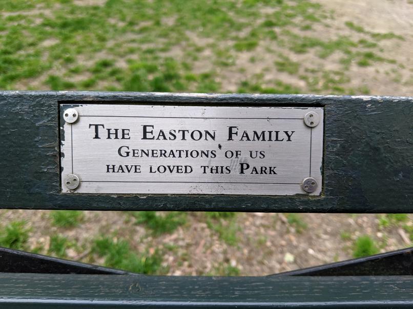 I saw this bench in Central Park