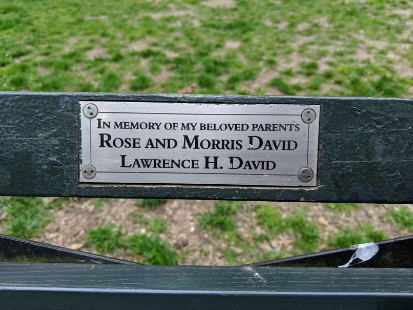 I saw this bench in Central Park