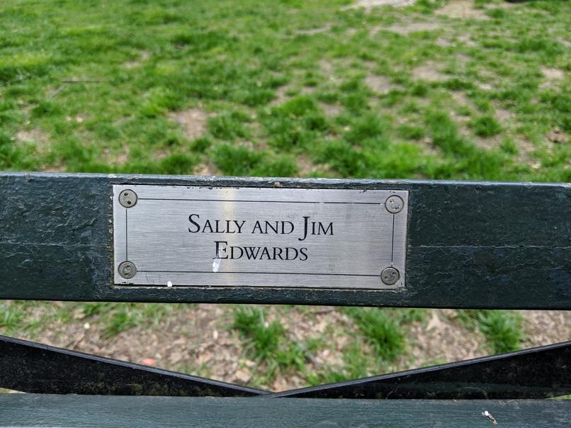 I saw this bench in Central Park