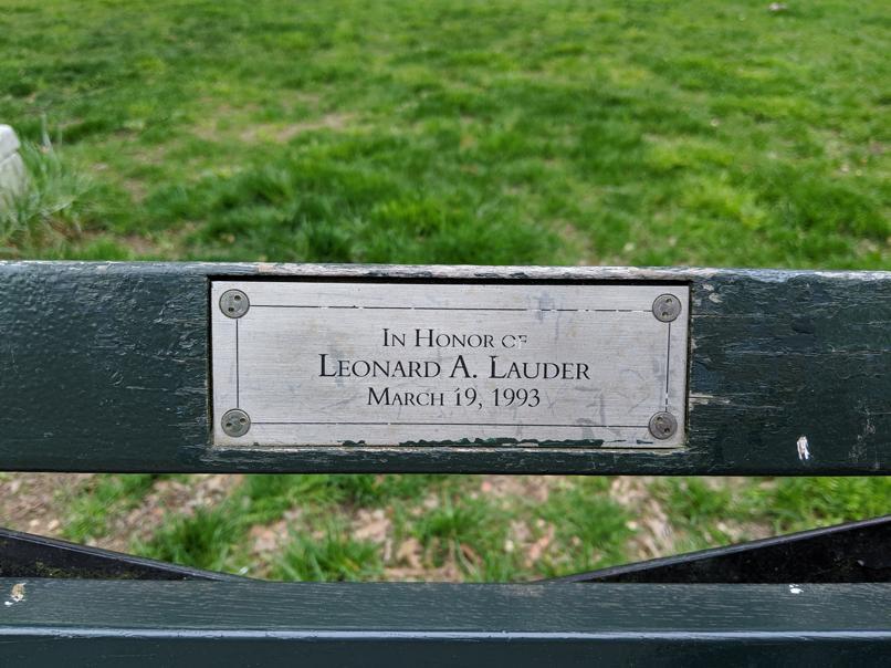 I saw this bench in Central Park