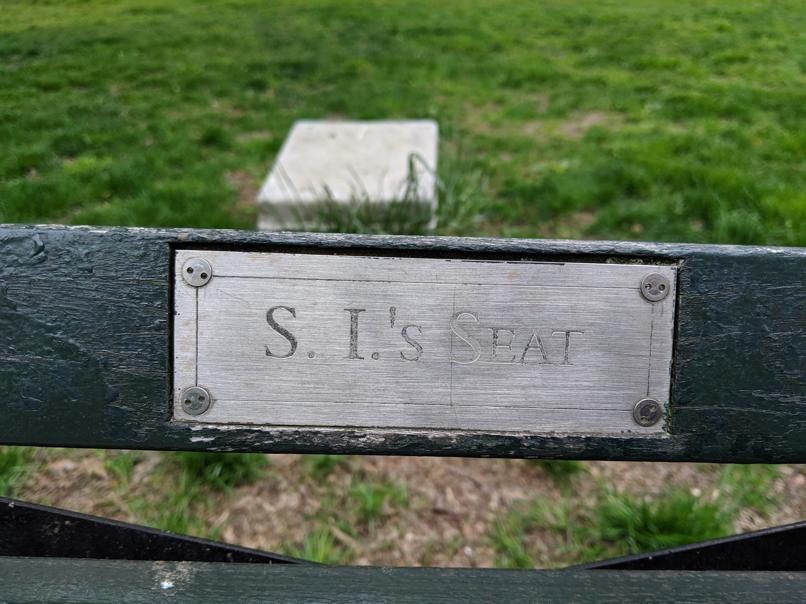 I saw this bench in Central Park