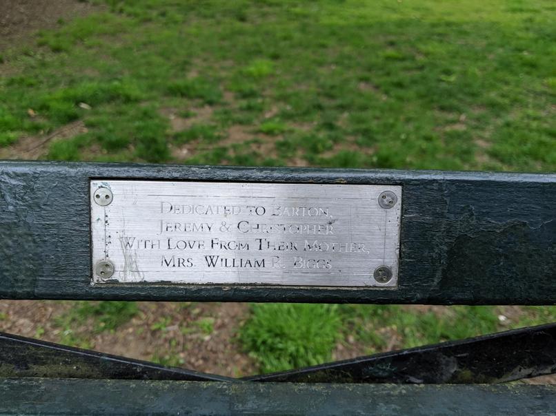 I saw this bench in Central Park