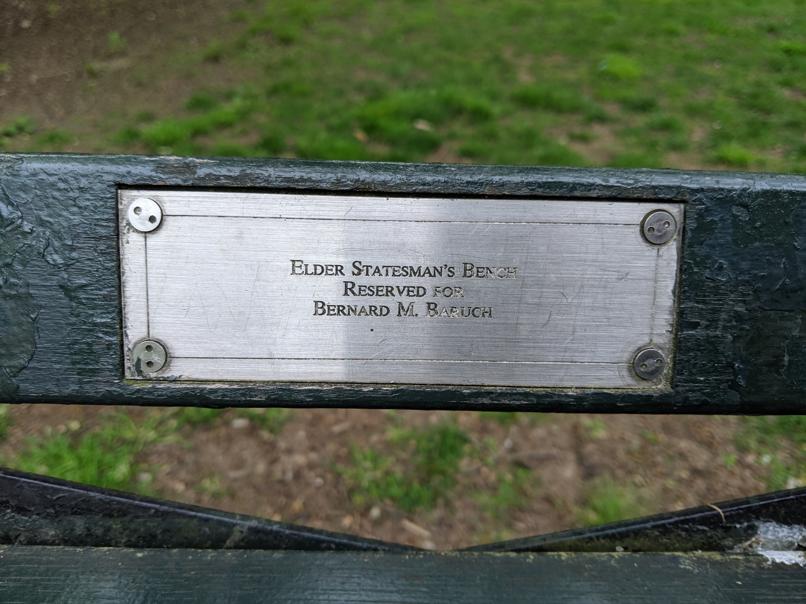 I saw this bench in Central Park