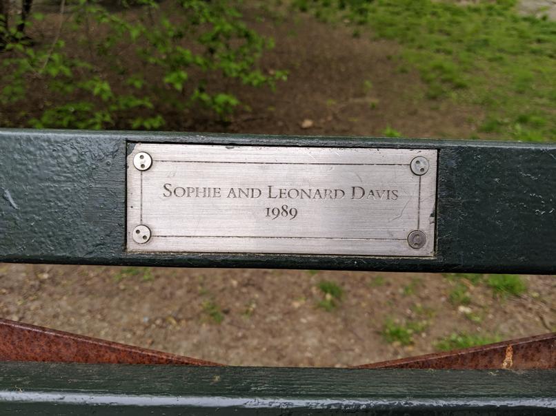 I saw this bench in Central Park