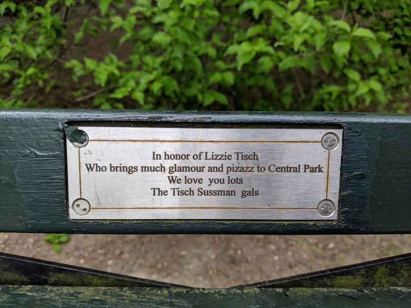 I saw this bench in Central Park