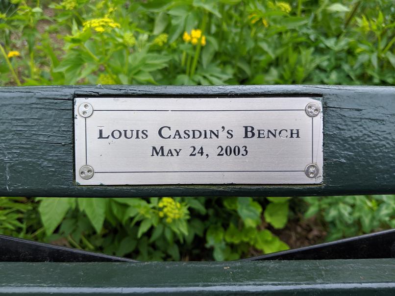 I saw this bench in Central Park