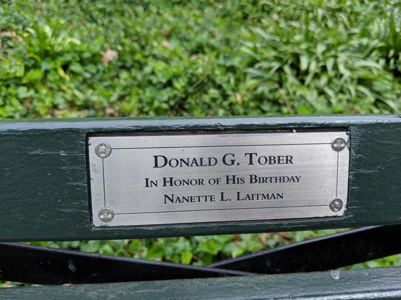 I saw this bench in Central Park