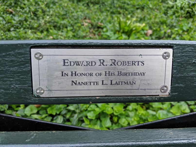 I saw this bench in Central Park