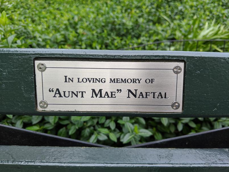 I saw this bench in Central Park