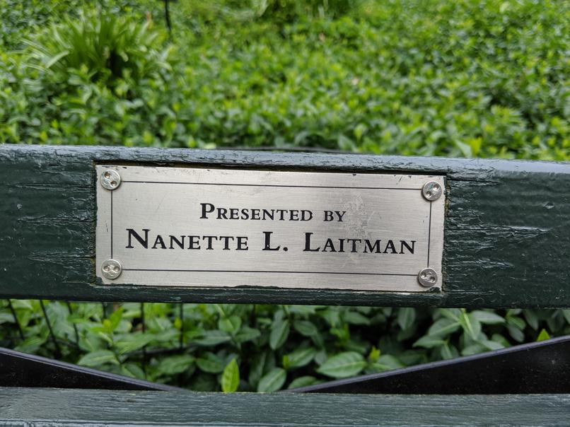 I saw this bench in Central Park