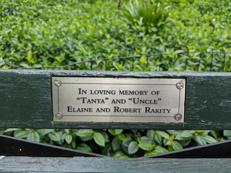 I saw this bench in Central Park