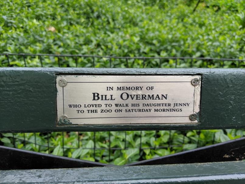 I saw this bench in Central Park