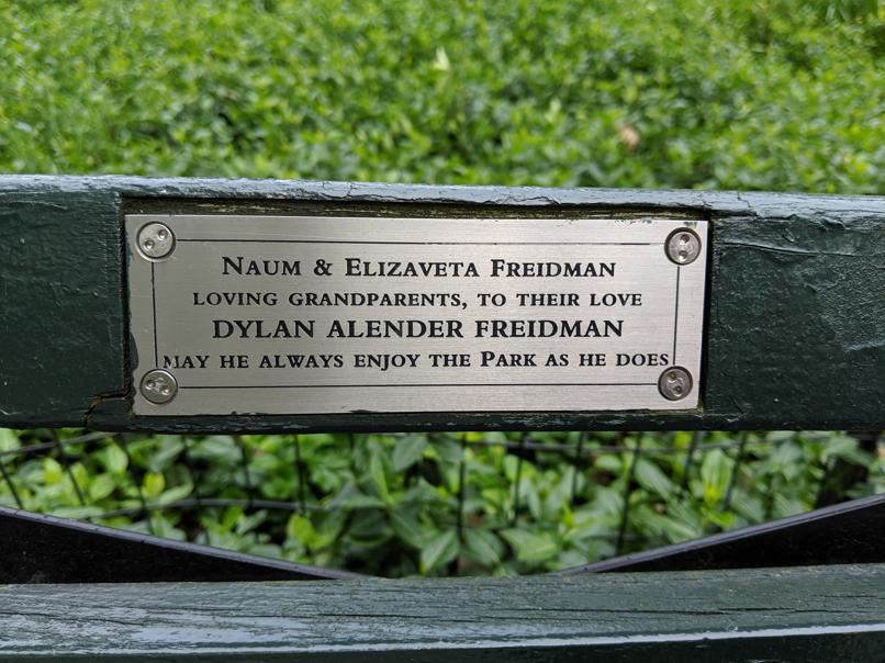 I saw this bench in Central Park