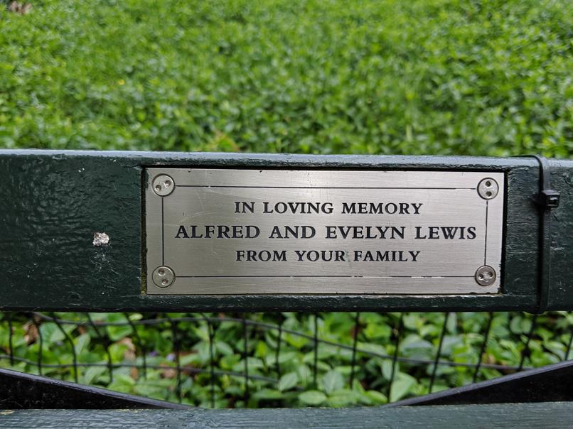 I saw this bench in Central Park