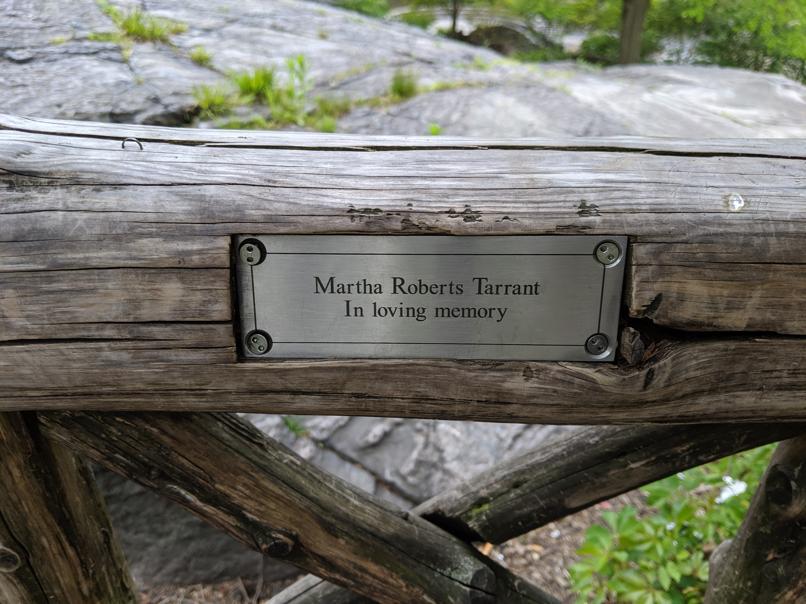 I saw this bench in Central Park