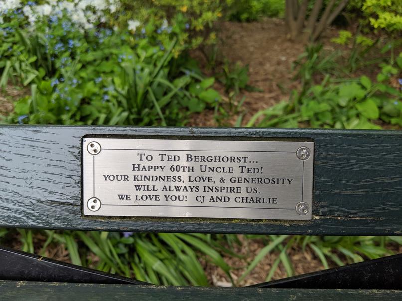 I saw this bench in Central Park