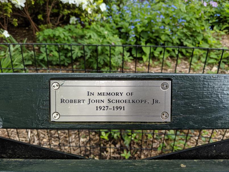 I saw this bench in Central Park