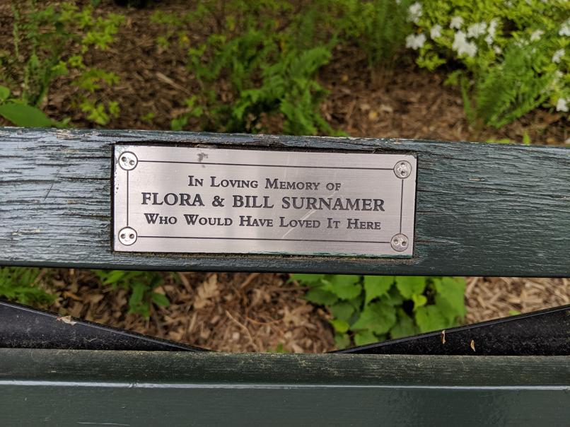 I saw this bench in Central Park