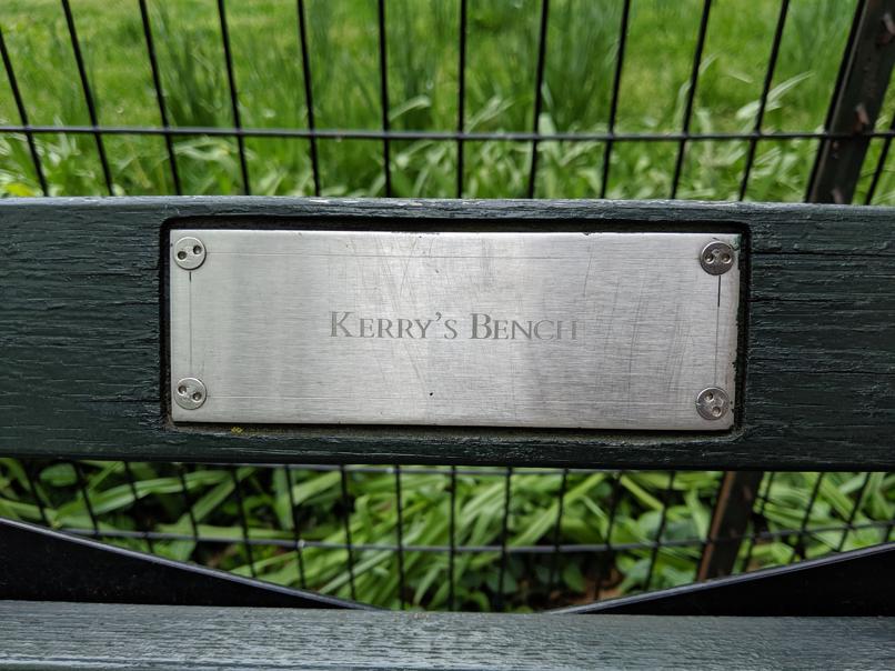 I saw this bench in Central Park