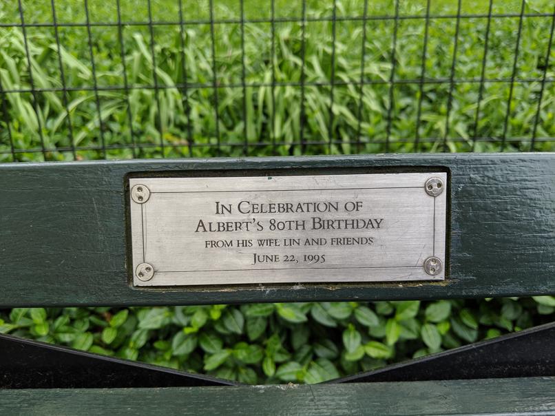 I saw this bench in Central Park