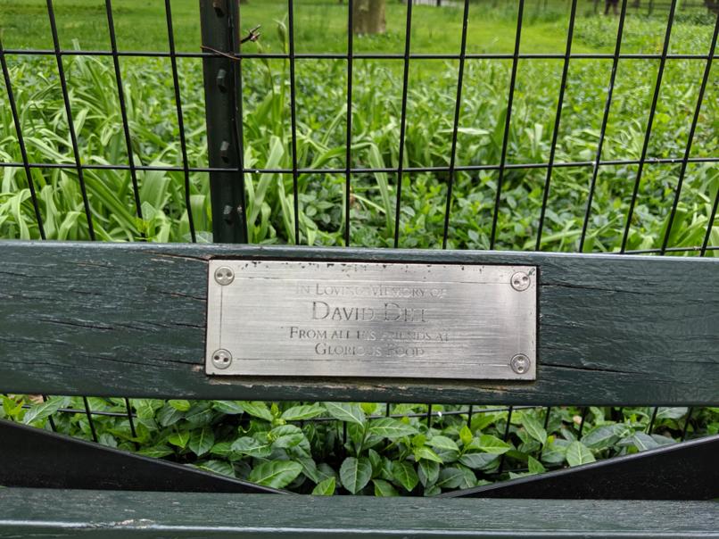 I saw this bench in Central Park