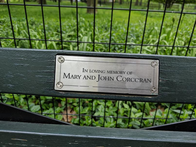 I saw this bench in Central Park