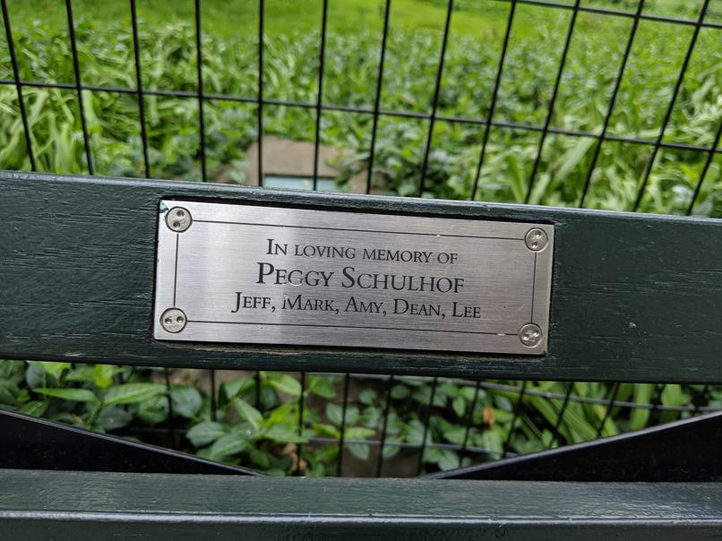 I saw this bench in Central Park